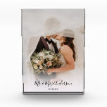 Elegant Personalized Wedding Photo Block<br><div class="desc">This elegant mr and mrs photo block is the perfect gift for any newly weds,  featuring a photo from their wedding day and their family name and date of their wedding.</div>