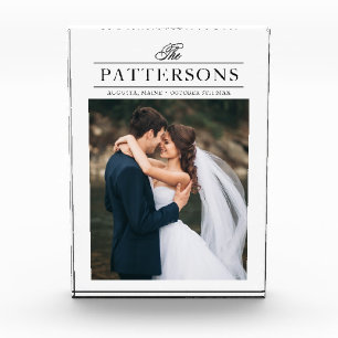 Elegant Personalized Wedding Photo Block