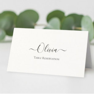 Elegant Personalized Wedding Place Card – Simple