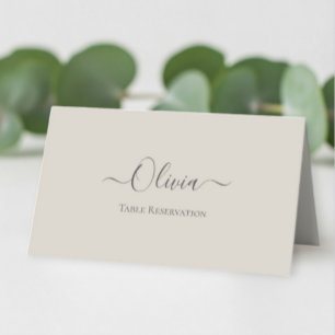 Elegant Personalized Wedding Place Card – Simple