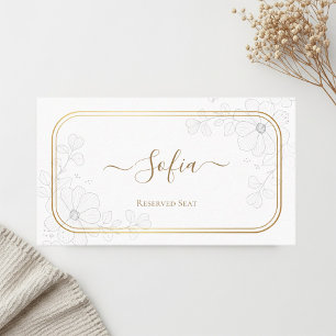 Elegant personalized wedding placeholder. Custom Place Card