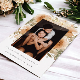 Elegant Personalized Wedding Thank You Card