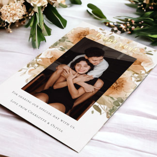 Elegant Personalized Wedding Thank You Card
