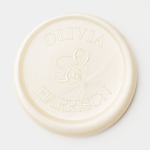 Elegant Personalized Wedding Wax Seal Sticker