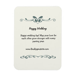 elegant personalized wedding welcom magnet