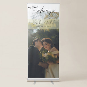 Elegant Personalized Wedding Welcome Retractable Banner