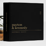 Elegant Personalized With Name Wedding Reception 3 Ring Binder<br><div class="desc">Introducing our Elegant Personalized With Name Wedding Reception 3-Ring Binder, designed to elegantly capture the memories of your special day. This custom binder features a timeless black and gold color scheme, adding a touch of sophistication to your wedding decor. Ideal for use as a custom wedding reception guestbook, engagement party...</div>