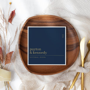 Elegant Personalized With Name Wedding Reception Napkins