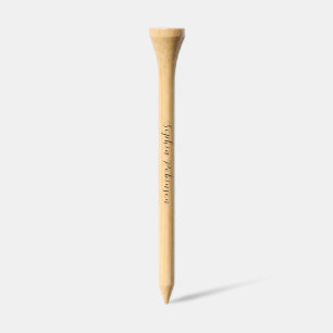 Elegant Personalized Wood Custom Name Design Golf Tees