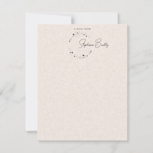 Elegant Personalized Wreath A Note From (Front)