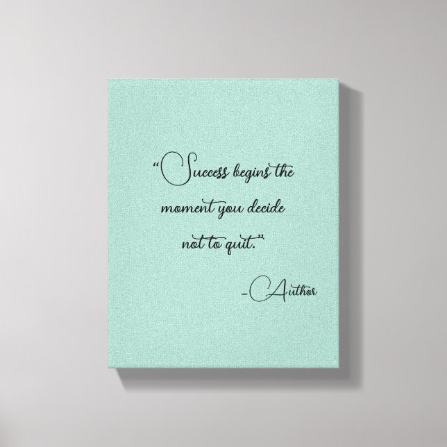 Elegant Personalized Your Favorite Quote   Canvas Print (Front)