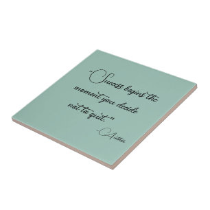Elegant Personalized Your Favorite Quote Ceramic Tile