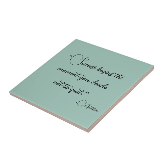 Elegant Personalized Your Favorite Quote   Ceramic Tile (Side)