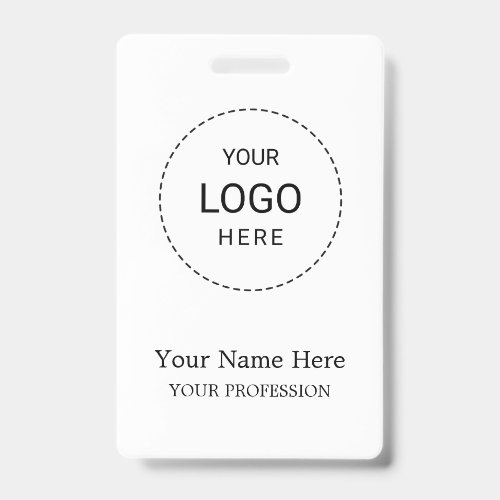 Elegant Personalized Your Logo Here Photo Badge