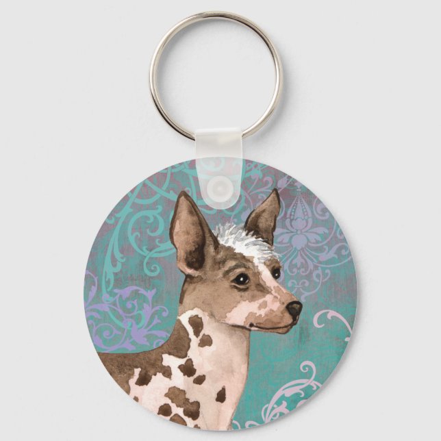 Elegant Peruvian Inca Orchid Keychain (Front)