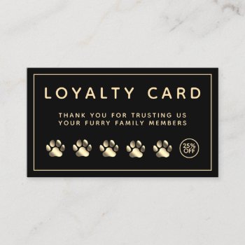 Elegant Pet Business Loyalty Card by TwoFatCats at Zazzle
