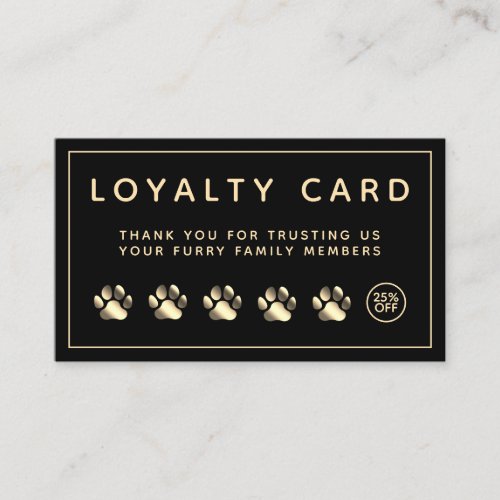 Elegant pet business loyalty card 