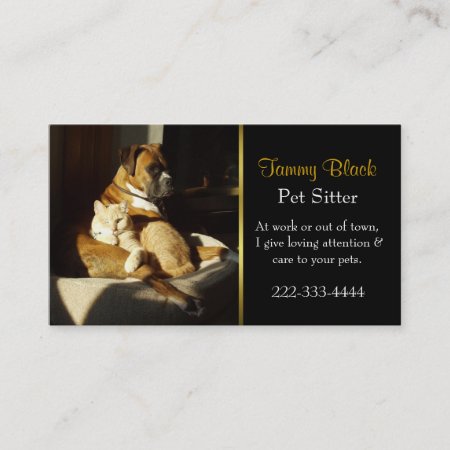 Elegant Pet Care Business Card