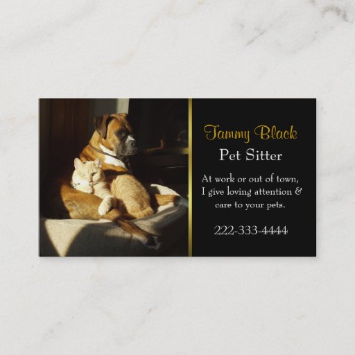 Customizable Elegant Pet Care Business Card
