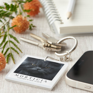 Elegant Pet Forever in our Hearts Photo Keychain