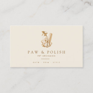 Elegant Pet Groomer Business Card