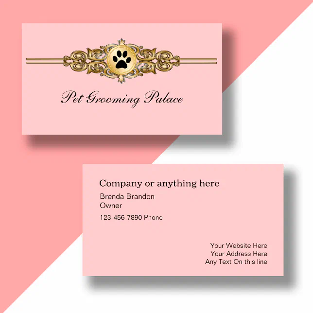 Elegant Pet Grooming Business Cards Zazzle