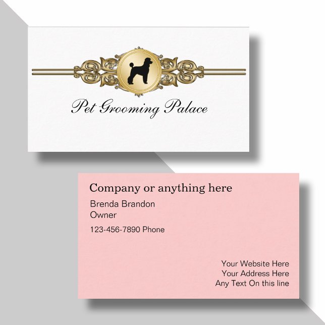 Elegant Pet Grooming Business Cards (Creator Uploaded)