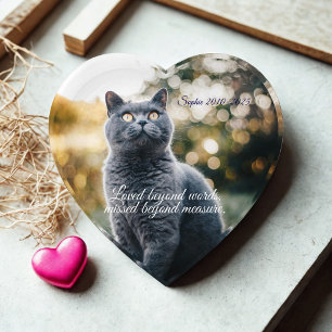 Elegant Pet Memorial Heart Keepsake Paperweight