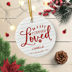 Elegant Pet Memorial Photo Christmas Ceramic Ornament