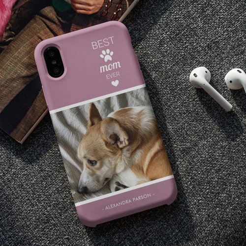 Elegant Pet Photo Best Dog Mum Personalised Case_Mate iPhone 14 Case