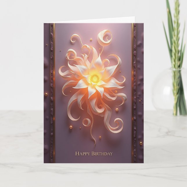 Elegant Petal Birthday Card (Front)