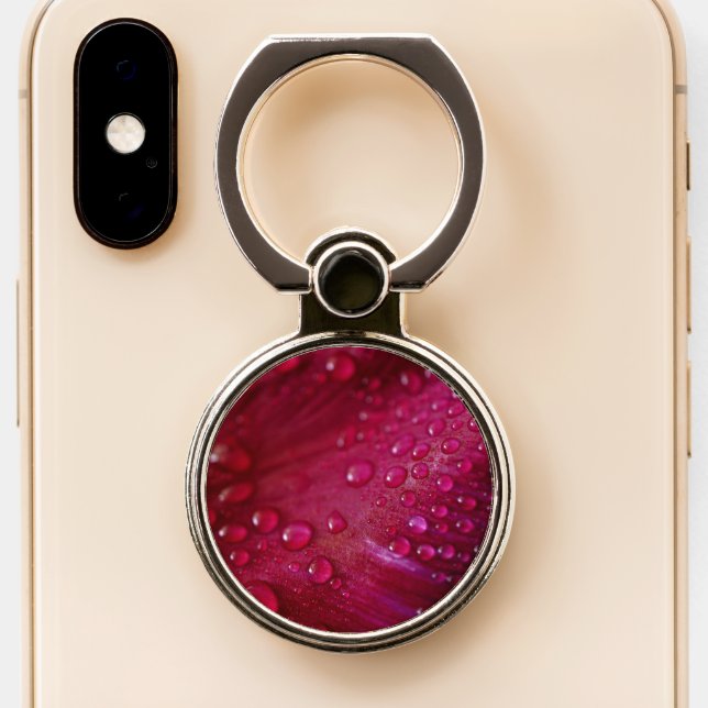 Elegant Petal Pink Phone Grip and Stand (Close Up)
