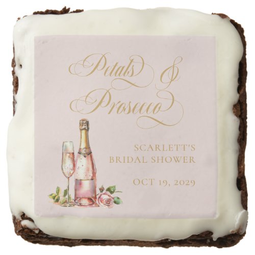 Elegant Petals and Prosecco Bridal Shower  Brownie