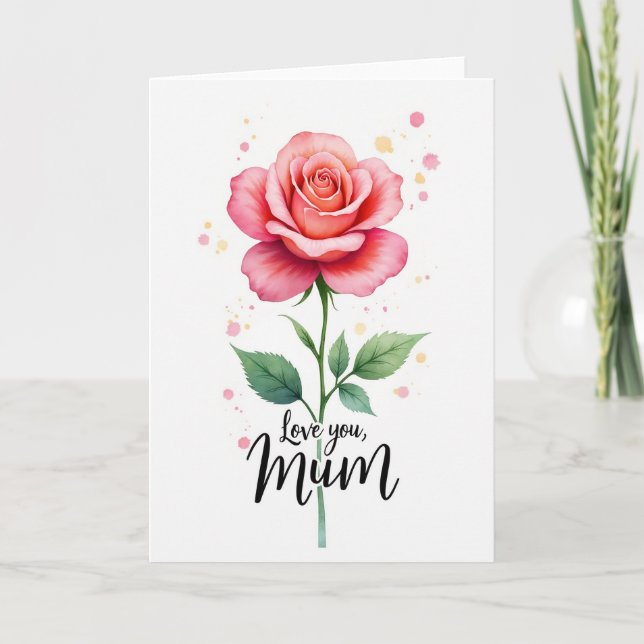 Elegant Petals Mothers Day Card (Front)