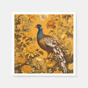 Elegant Pheasant William Morris Inspired Napkins
