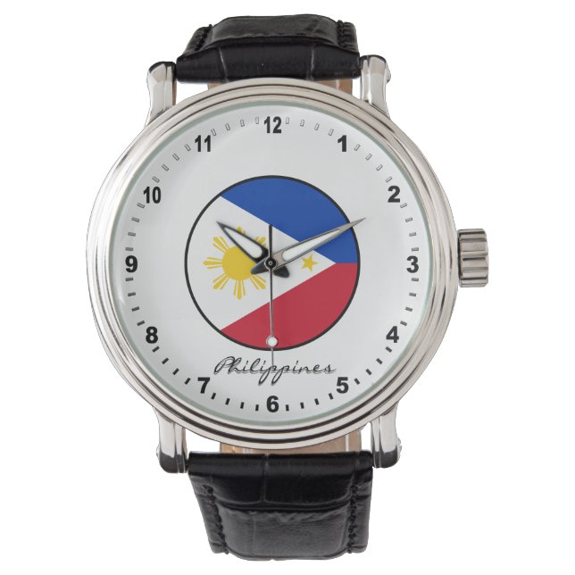 Elegant Philippines Watch & Philippine Flag (Front)