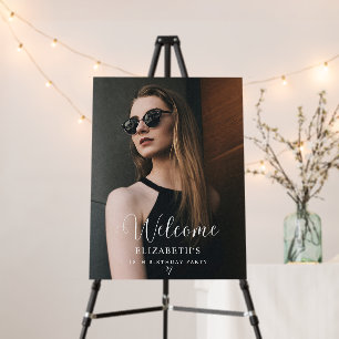 Elegant Photo 18th Birthday Party Welcome Sign