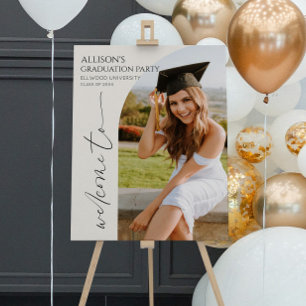 Elegant Photo Arch Graduation Party Welcome Sign