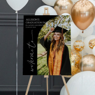 Elegant Photo Arch Graduation Party Welcome Sign