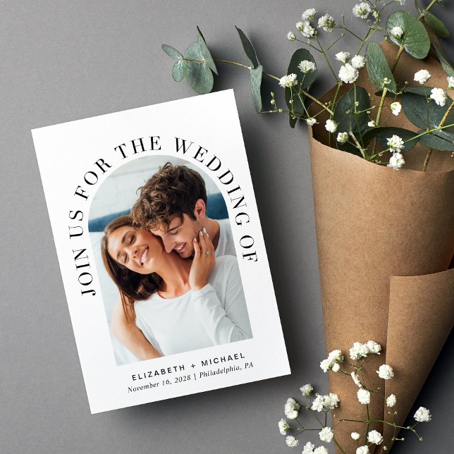 Elegant Photo Arch Wedding Invitation (Creator Uploaded)