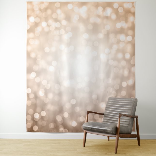 Elegant Photo Backdrop Rose Gold Bokeh Lights (In Situ)