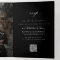 Elegant photo black wedding RSVP details QR code 
