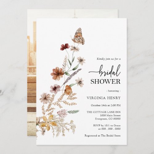 Elegant Photo Bridal Shower Invitation