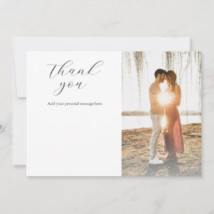 Elegant Photo Bridal Shower Thank You Card
