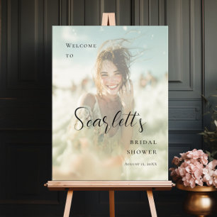 Elegant photo Bridal Shower welcome Poster