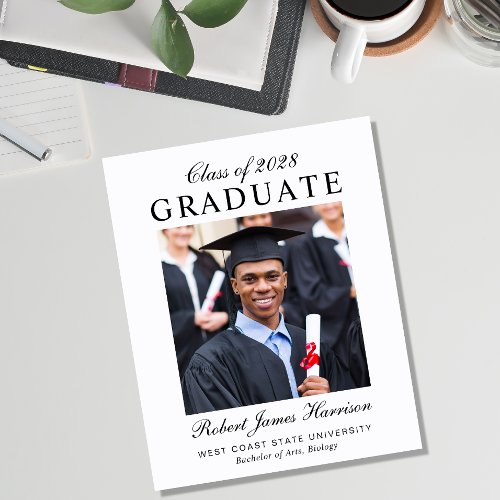 Elegant Photo Budget Graduation Announcement