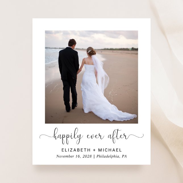 Elegant Photo Budget Wedding Reception Invitation (Creator Uploaded)
