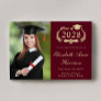 Elegant Photo Burgundy Gold College Graduation Announcement