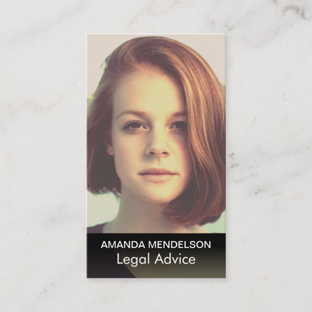 Elegant photo business card (Front)