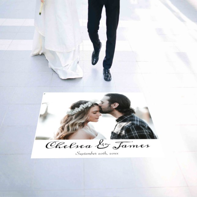 Elegant Photo Calligraphy Party Wedding  Floor Decals (Wedding)